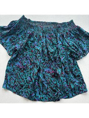 Penningtons Vibrant Off-Shoulder Blouse - Black, Blue, Purple